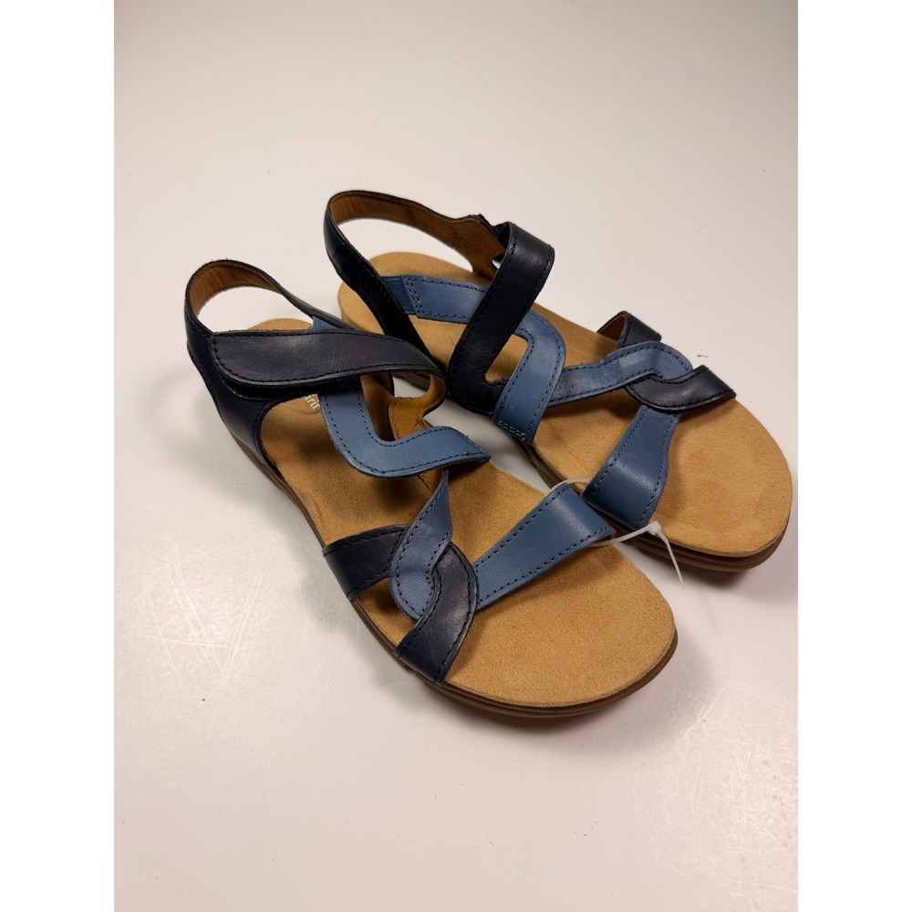 Easy Spirit Womens Blue Strappy Comfort Sandals Size 9M Adjustable Ankle Strap